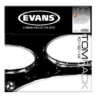 Набор пластика для том барабана  Evans ETP-G2CLR-F G2 Clear Fusion 10"/12"/14"