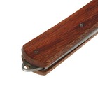 Нож электрика FIT Профи, для зачистки изоляции, нержавеющая сталь, ручка дерево - Фото 3