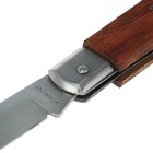 Нож электрика FIT Профи, для зачистки изоляции, нержавеющая сталь, ручка дерево - Фото 4