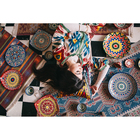 Тортовница Риштанская Керамика "Цветы", 31 см, синяя - Фото 4