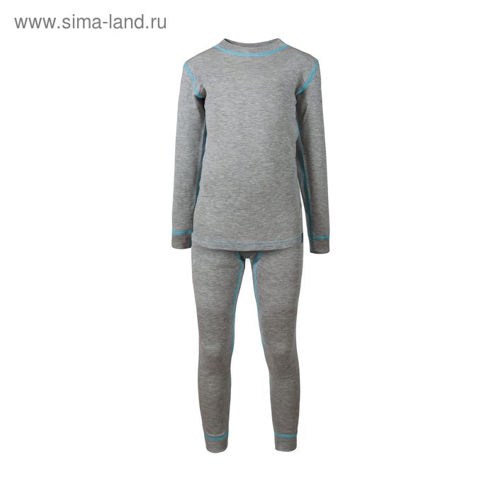 Комплект для мальчика, рост 122 см, цвет серый меланж/голубой 001МН - Фото 1