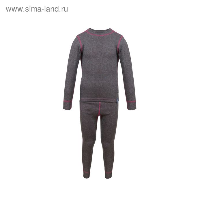 Комплект для девочки, рост 152 см, цвет тёмно-серый/розовый 002ДН - Фото 1