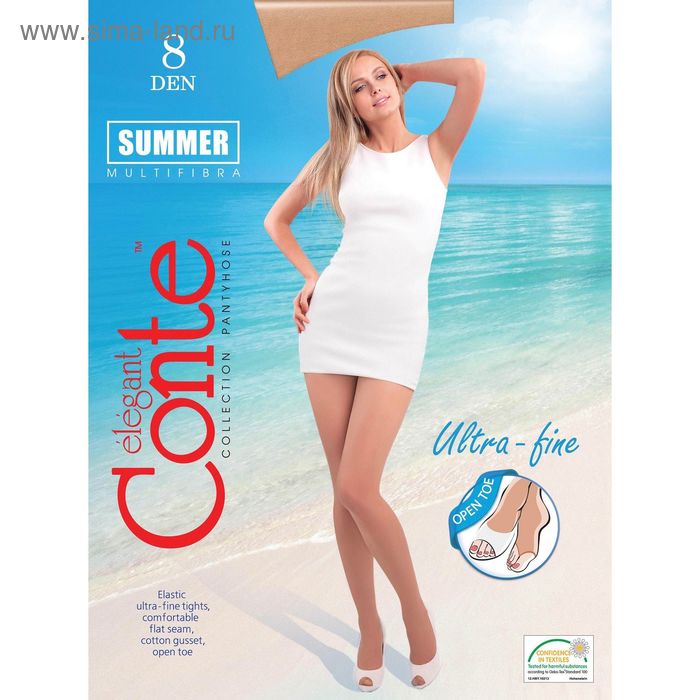 Колготки женские Conte Elegant Summer, 8 den, размер 2, цвет natural ...