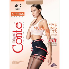 Колготки женские Conte Elegant X-Press, 40 den, размер 4, цвет nero