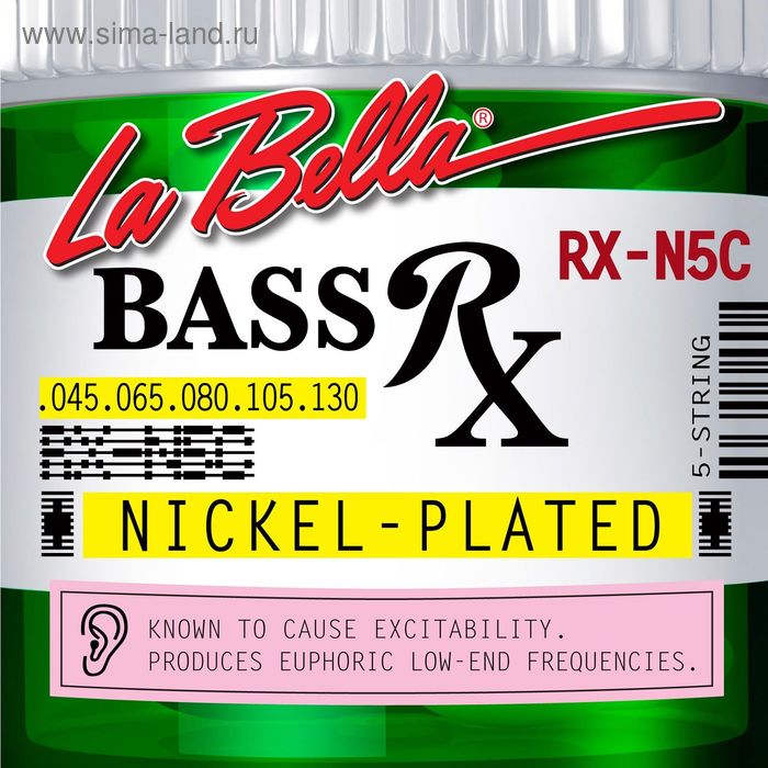 Струны для бас-гитары La Bella RX-N5C RX – Nickel, никелированные, 45-130 - Фото 1