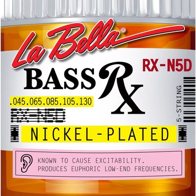 Струны для бас-гитары La Bella RX-N5D RX – Nickel, никелированные, 45-130