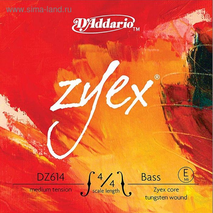 Струны для контрабаса D'Addario DZ614-4/4M Zyex - Фото 1
