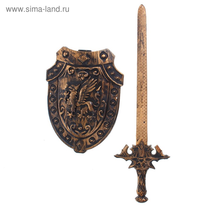 Набор оружия «Рыцарь», меч и щит, в пакете - Фото 1
