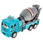 Машина инерционная "Бетономешалка", цвета МИКС, в пакете - фото 24227027