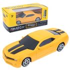 Машина металлическая Chevrolet Camaro, масштаб 1:64, без механизмов, желтый матовый цвет - Фото 1