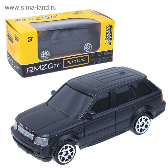 Машина металлическая Land Rover Range Rover Sport, масштаб 1:64, без механизмов, черный матовый цвет - Фото 1
