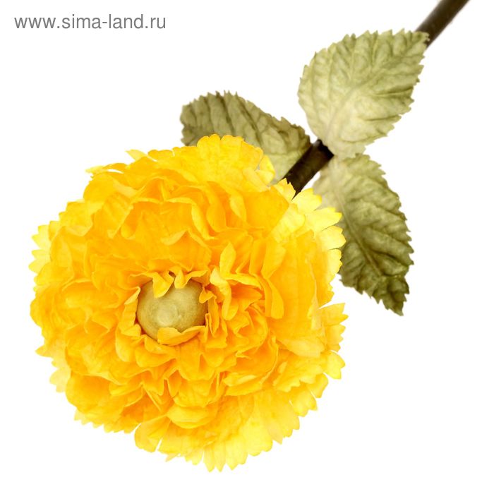 Искусственный цветок "Георгин" желтый 50 см - Фото 1