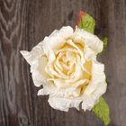 Искусственный цветок "Роза Леди" белая 43 см - Фото 2