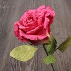 Искусственный цветок "Роза Леди" ярко-розовая 43 см - Фото 3