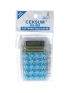 Калькулятор настольный 8-разрядный, KS-005, прозрачный корпус, синие кнопки 259681