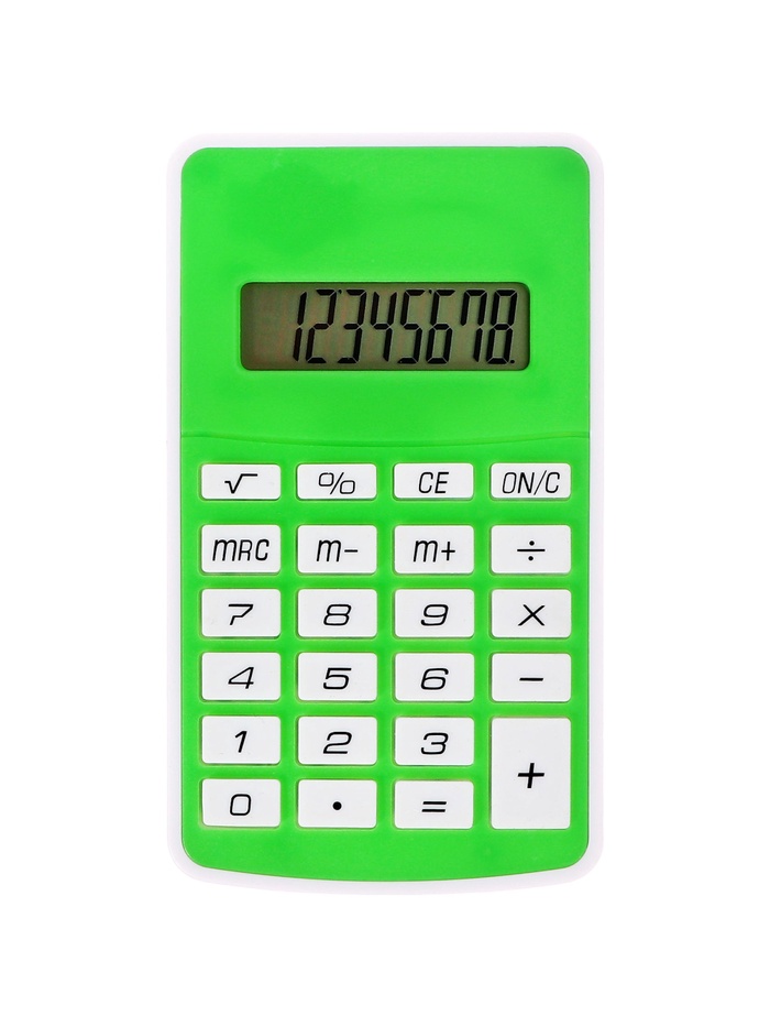 Калькулятор карманный, 08-разрядный 5828, корпус зеленый - Фото 1