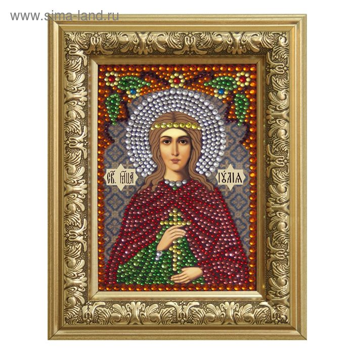Набор для создания иконы из страз "Святая Юлия", полное заполнение - Фото 1