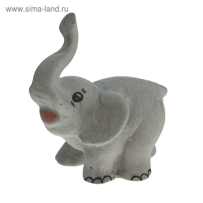Сувенир керамика "Слон хобот вверх" 5х4,5х2,5 см - Фото 1
