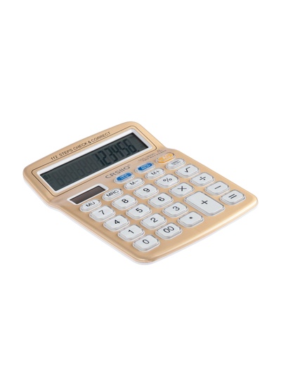 Калькулятор настольный 12-разрядный SDC-3822C, корпус золотистый