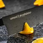 Нож кухонный Samura SHADOW сантоку, лезвие 17,5 см, с покрытием BLACK-COATING - Фото 3