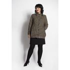 П/пальто женское размер 42, цвет черно-бежевый 1526 - Фото 1