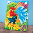 Аппликация перьями и стразами для детей «Петушок», набор для творчества - Фото 6