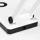 Настольная лампа складная «Современный» 30хLED от батареек/USB бело-черный 24×7×12.5 см - Фото 6