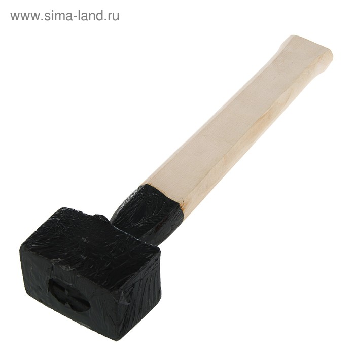 Кувалда литая ЛОМ, 2 кг, деревянная рукоятка - Фото 1