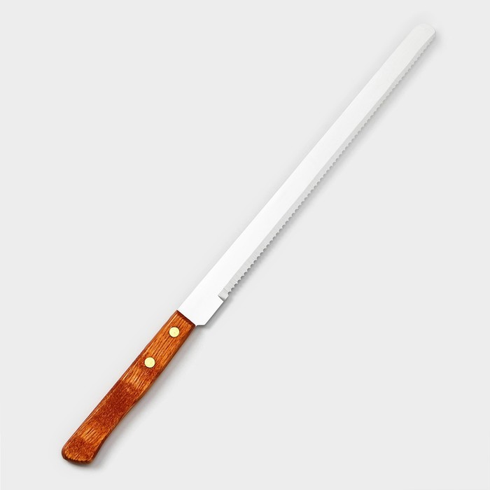 Нож для бисквита, 22 см, деревянная ручка - Фото 1