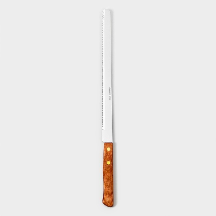 Нож для бисквита, 22 см, деревянная ручка - фото 1906835161