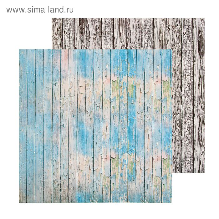 Фотофон двусторонний «Доски окрашенные», 45 × 45 см, переплётный картон, 980 г/м - Фото 1