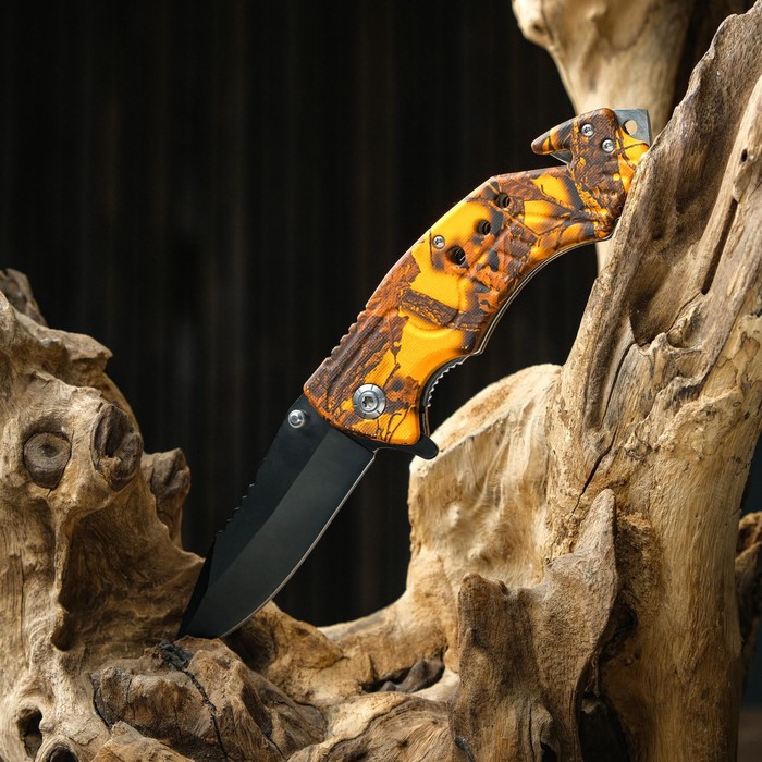 Нож складной "Тигр" 19,5см, клинок 85мм/1,2мм, микс - фото 1889181131