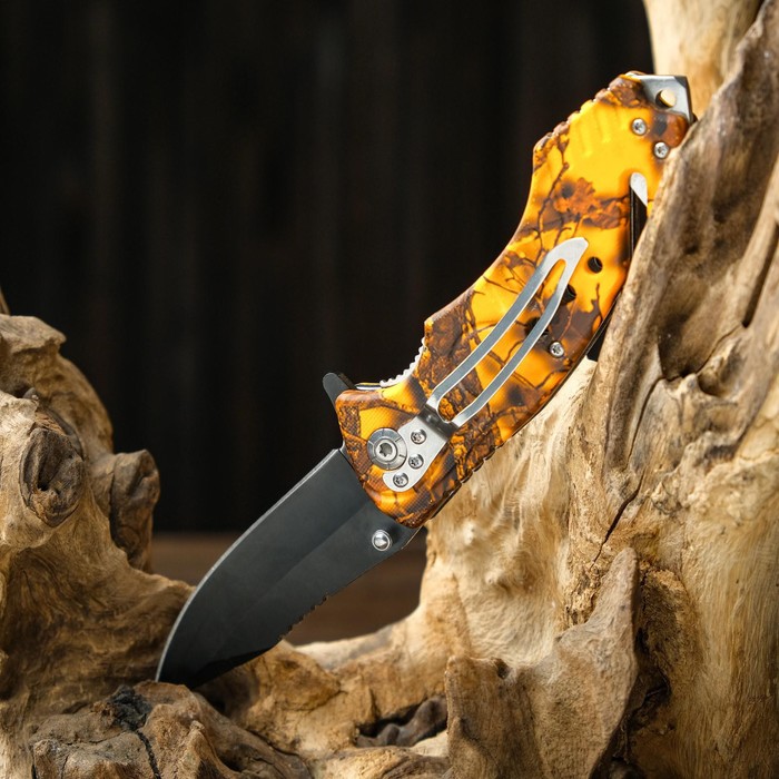 Нож складной "Тигр" 19,5см, клинок 85мм/1,2мм, микс - фото 1889181134