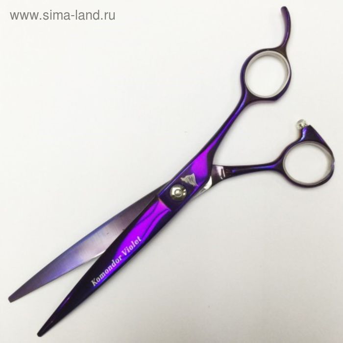 Ножницы Komondor Violet Изогнутые, 7 дюймов - Фото 1