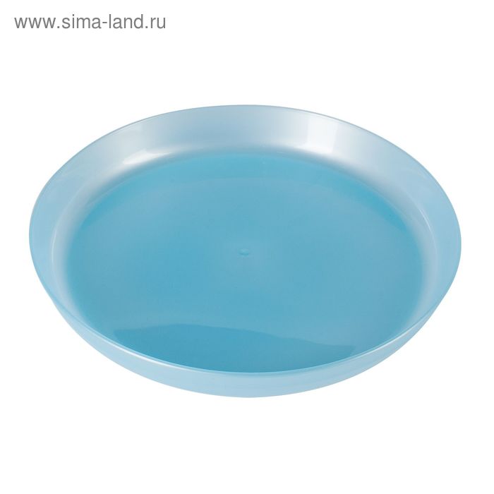 Тарелка детская, диаметр 18,5 см, объём 450 мл, цвет голубой перламутр - Фото 1