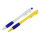Ручка шариковая, автоматическая, 0.7 мм, стерженя синий, корпус с резиновым держателем, МИКС - фото 306845876