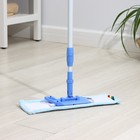 Швабра для мытья пола плоская Доляна, насадка из микрофибры 44×14 см, телескопическая ручка 80-126 см, цвет МИКС - Фото 2