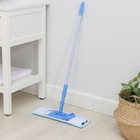 Швабра для мытья пола плоская Доляна, насадка из микрофибры 44×14 см, телескопическая ручка 80-126 см, цвет МИКС - Фото 13