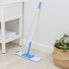 Швабра для мытья пола плоская Доляна, насадка из микрофибры 44×14 см, телескопическая ручка 80-126 см, цвет МИКС - Фото 14