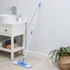 Швабра для мытья пола плоская Доляна, насадка из микрофибры 44×14 см, телескопическая ручка 80-126 см, цвет МИКС - Фото 3