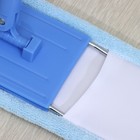 Швабра для мытья пола плоская Доляна, насадка из микрофибры 44×14 см, телескопическая ручка 80-126 см, цвет МИКС - Фото 6