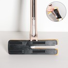 Швабра с отжимом Доляна, двусторонняя насадка из микрофибры 38×12 см, стальная ручка 134 см - Фото 3