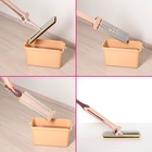 Швабра с отжимом Доляна, двусторонняя насадка из микрофибры 38×12 см, стальная ручка 134 см - Фото 5