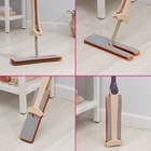 Швабра с отжимом Доляна, двусторонняя насадка из микрофибры 38×12 см, стальная ручка 134 см - Фото 4