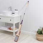 Швабра с отжимом Доляна, двусторонняя насадка из микрофибры 38×12 см, стальная ручка 134 см - Фото 9