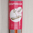 Швабра с отжимом Доляна, двусторонняя насадка из микрофибры 38×12 см, стальная ручка 134 см - фото 8302824
