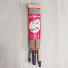 Швабра с отжимом Доляна, двусторонняя насадка из микрофибры 38×12 см, стальная ручка 134 см - Фото 10