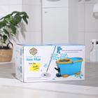 Набор для уборки: ведро на ножках с педальным отжимом и металлической центрифугой 8,5 л, швабра, запасная насадка из микрофибры, цвет МИКС - Фото 8