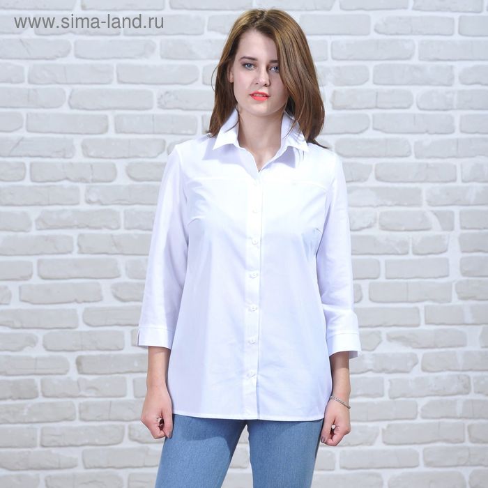 Рубашка женская 5614, размер 50, рост 164 см, цвет белый - Фото 1