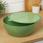 Набор салатников с крышками Giaretti Bono, 3 шт.: 5 л, 2.8 л, 1.7 л, пластик, МИКС - Фото 4